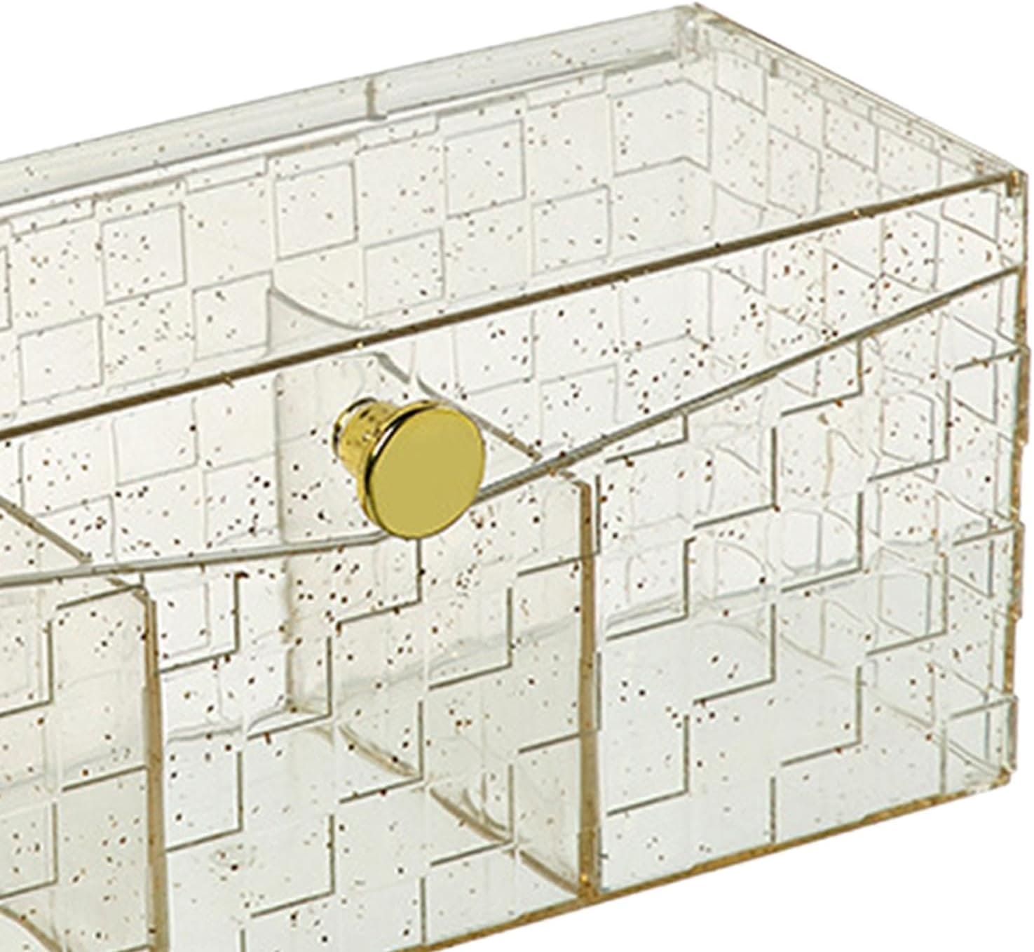 Generic Makeup Pad Holder, Multifunction Modern Vanity Organizer, 3 Grids Table Top Organizer, Transparent Storage Container With Lid, Makeup Pad Case for Bathroom Organization Generic Makeup Pad Holder, Multifunction Modern Vanity Organizer, 3 Grids Table Top Organizer, Transparent Storage Container With Lid, Makeup Pad Case for Bathroom Organization